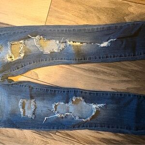 Cello Distressed Blue Skinny Jeans